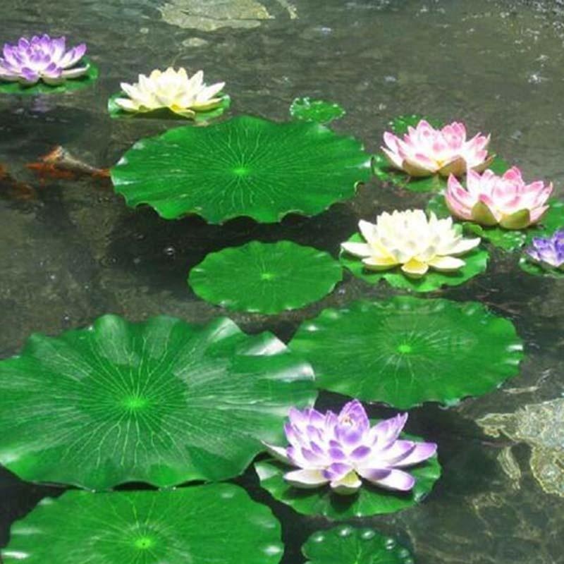 Fish Aquarium Home - ใบบัวประดิษฐ์ ปี 2026 สำหรับตกแต่งบ่อไม่มีดอก ตกแต่งตู้ปลา ใบบัวลอยน้ำสำหรับตกแต่งสวนและตู้ปลา