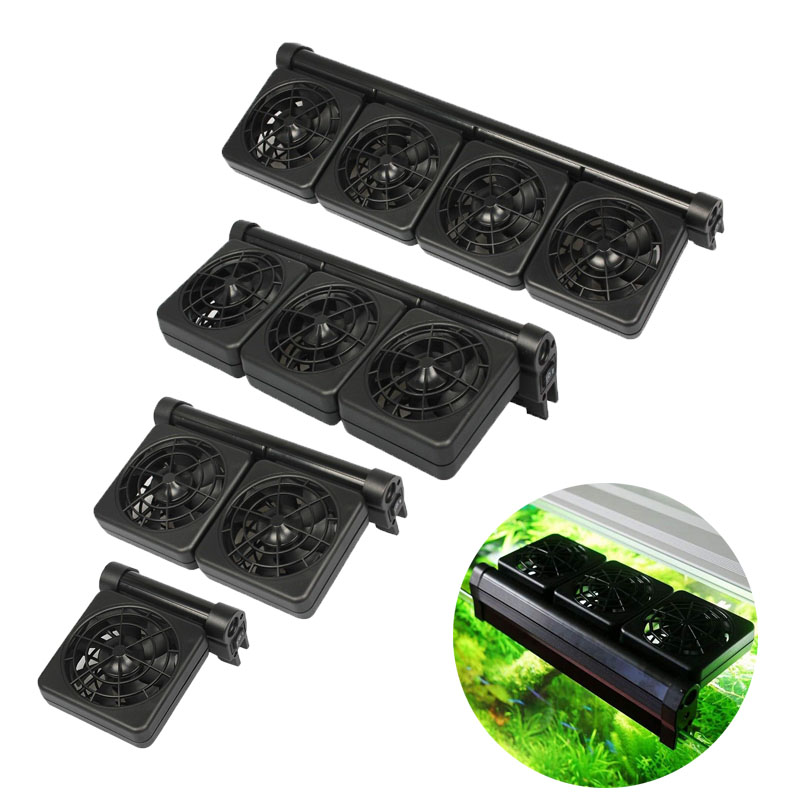 Fish Tank Heater - พัดลมระบายความร้อนตู้ปลา 1/2/3/4 ตัว ควบคุมอุณหภูมิน้ำ ระบบพัดลมระบายความร้อนสำหรับตู้ปลาน้ำจืด น้ำเค็ม