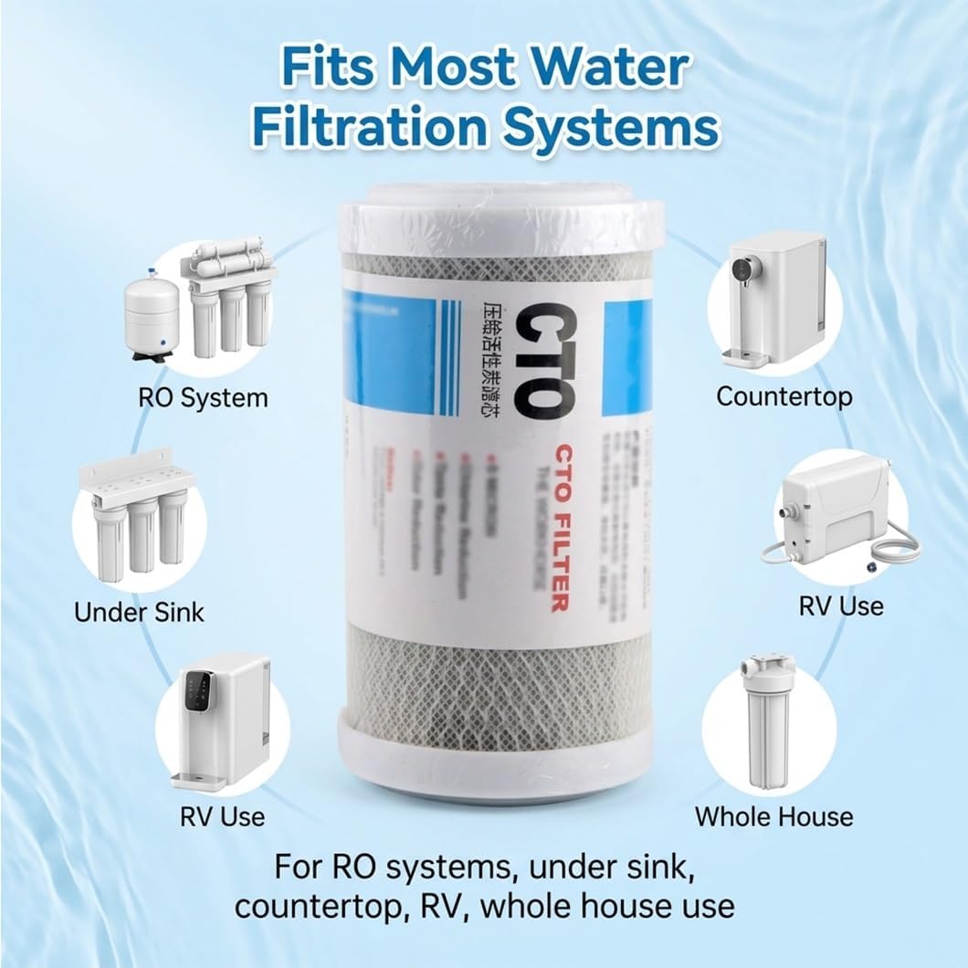 4 ชิ้น ไส้กรองคาร์บอนบล็อก CTO - Fish Tank Filter บทวิจารณ์และราคา