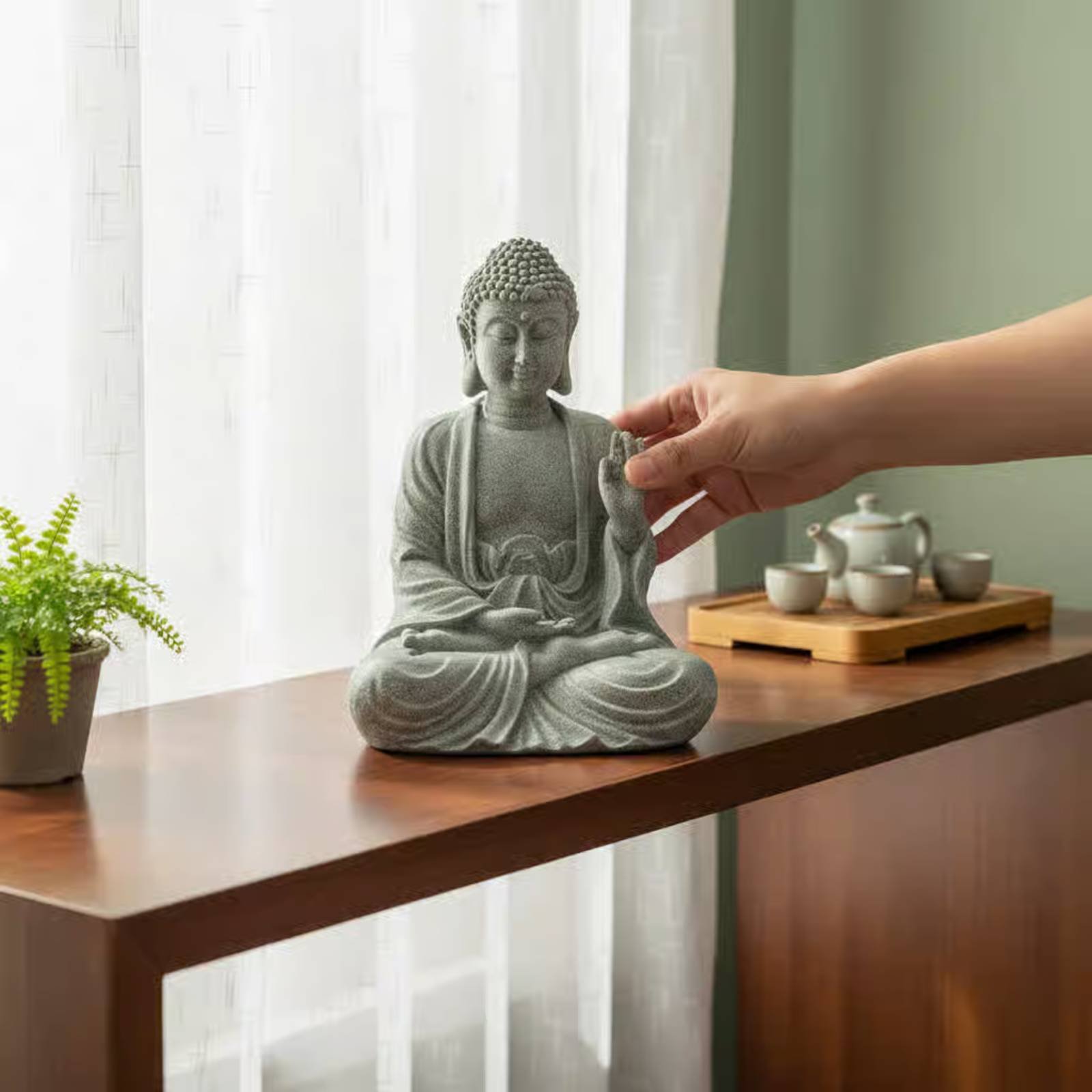 ชุดพระพุทธรูปหิน 3 ชิ้น ของตกแ - Aquarium Decor บทวิจารณ์และราคา