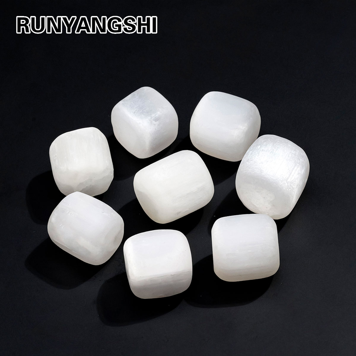 1 PC ธรรมชาติ Selenite Rolling - Fish Tank Gravel บทวิจารณ์และราคา