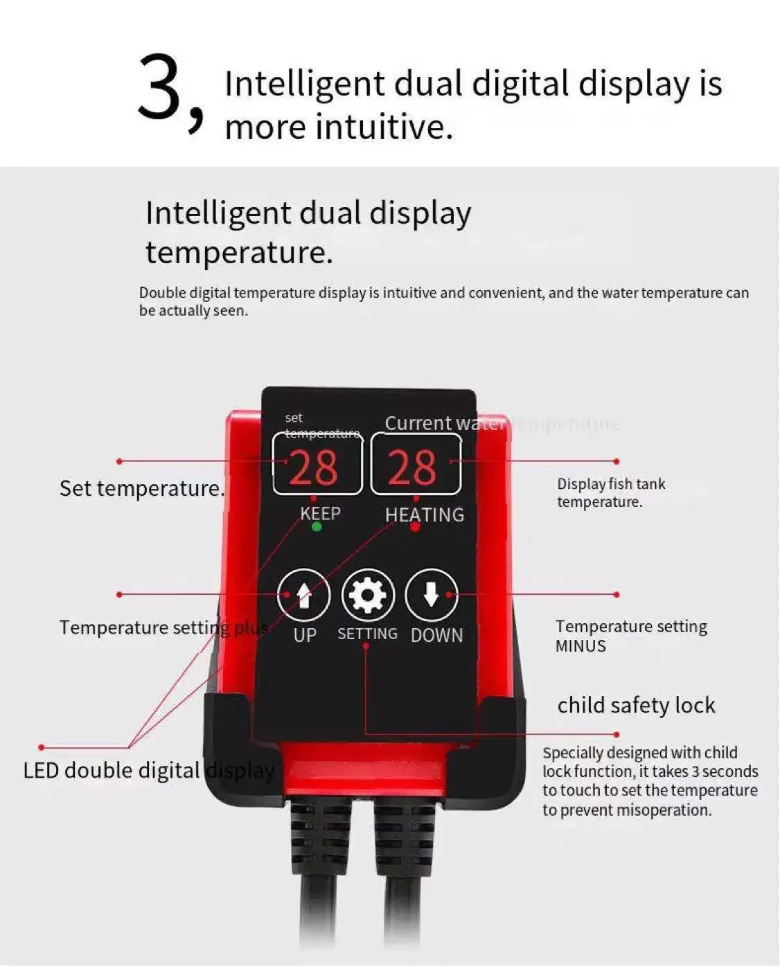 ฮีตเตอร์ใต้น้ำสำหรับตู้ปลา 100 - Fish Tank Heater บทวิจารณ์และราคา